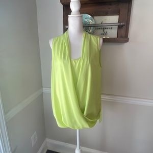 Vince Camuto Blouse, Lime Green, Size Large